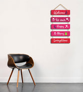 Welcome Home Quote Decorative Wall Art MDF Wooden Wall Hanger for Living Room | Bedroom | Gifts | Decorative Items for Home | Artworks Wall Hangings Ornaments (WH_6201N) (Multi 1) - Decor Mantra